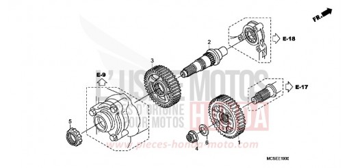 ENGRENAGE DE SORTIE ST1300AE de 2014